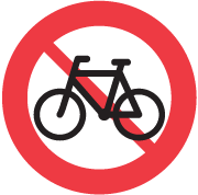 Cykel og lille knallert forbudt